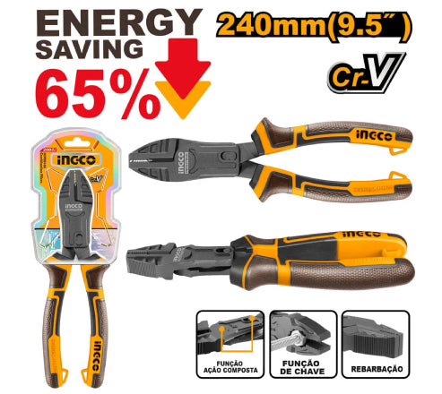 ALICATE UNIVERSAL DE AÇÃO COMPOSTA 9.5 POLEGADAS