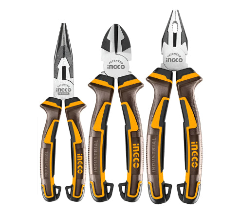 JOGO DE ALICATES INDUSTRIAIS COM 3 PEÇAS