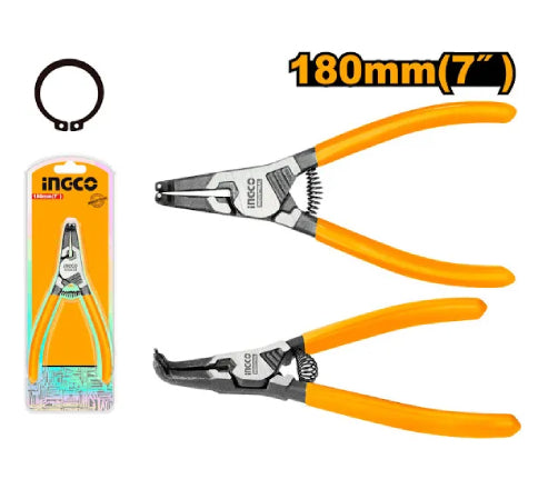 ALICATE PARA ANEL EXTERNO PONTA CURVA 7 POLEGADAS