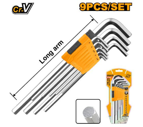 JOGO DE CHAVES ALLEN COM 9 PEÇAS DE 1.5 A 10 MILIMETROS